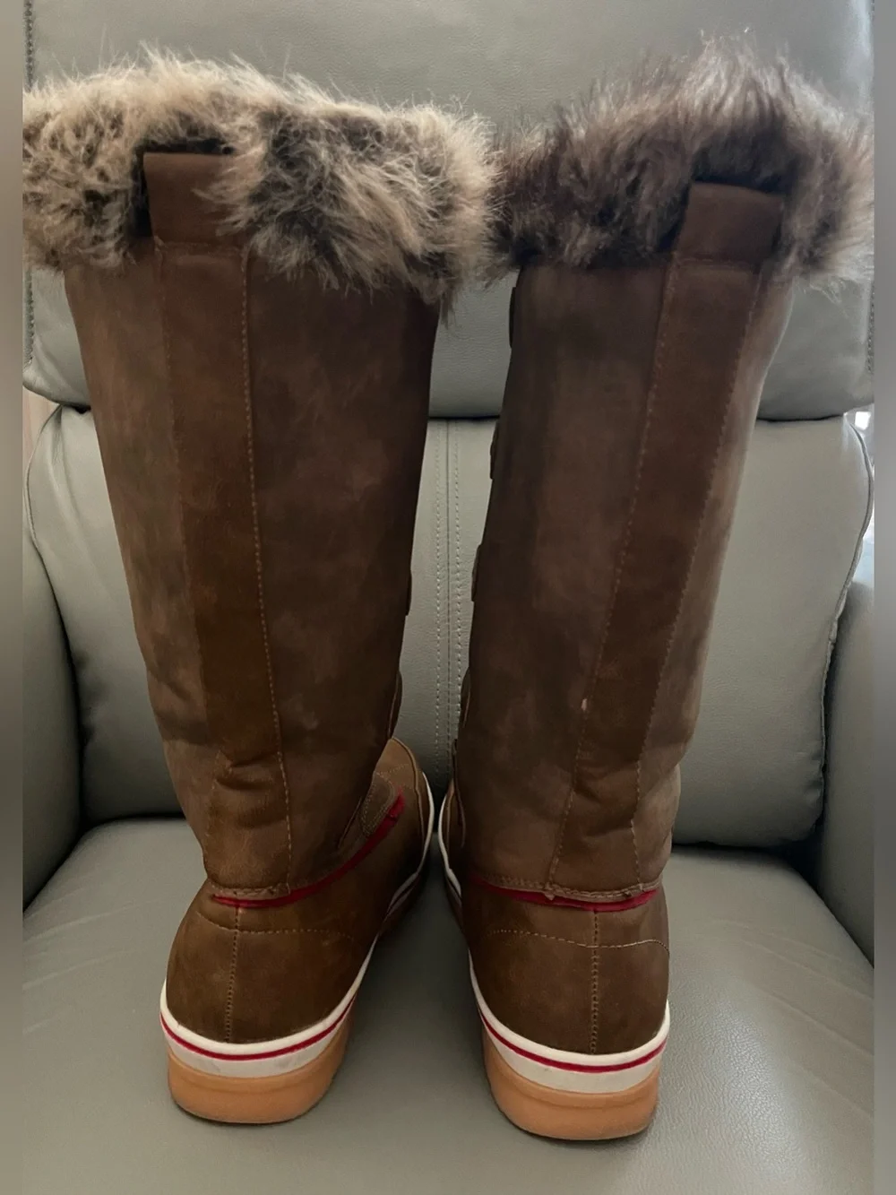NWT Lane Bryant Tall Wide-Calf Faux-Fur Trim Women's Winter Boots, Size 12W